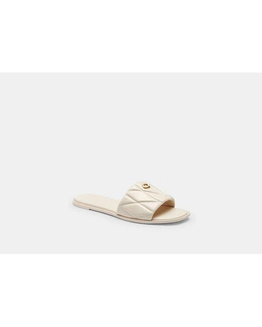 COACH Black Holly Sandal With Quilting