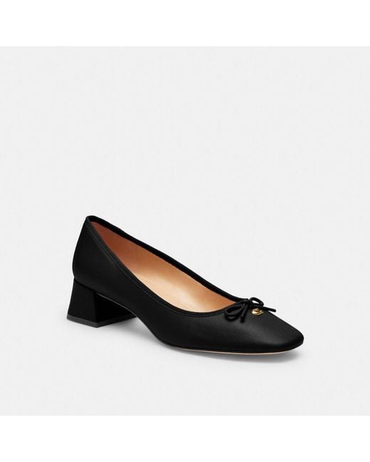 COACH Ava Ballet Pump in Black Lyst