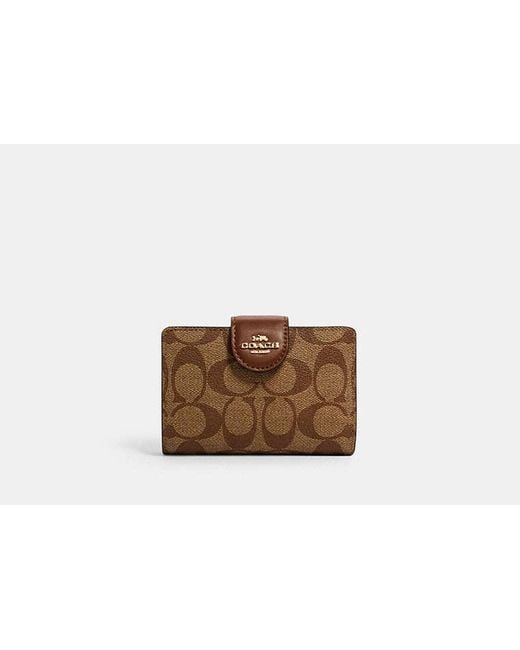 COACH Black Medium Corner Zip Wallet