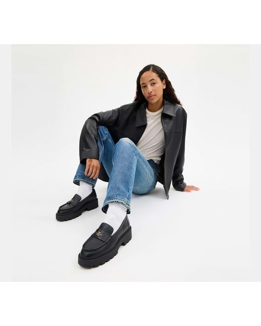 COACH Black Lucy Loafer