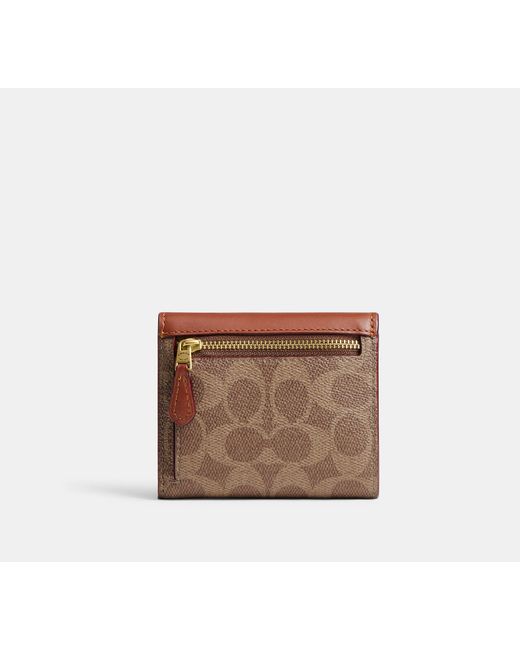 COACH White Mila Small Flap Wallet