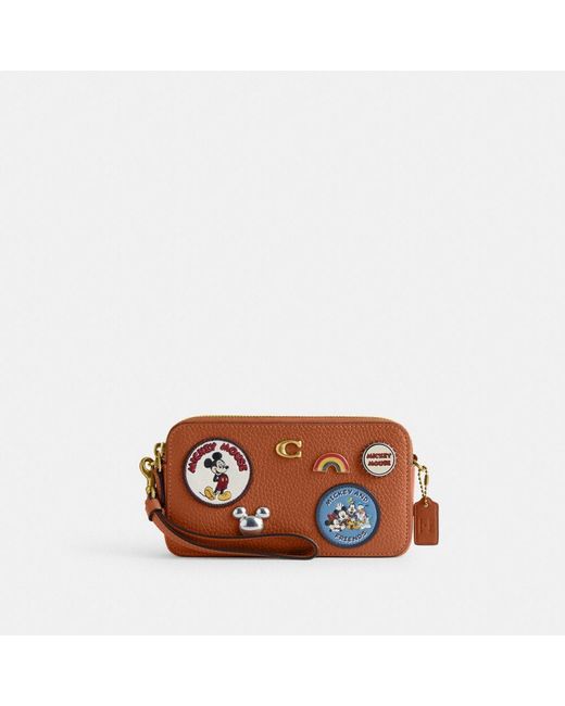 COACH Brown Disney X Kira Crossbody In Regenerative Leather With Patches