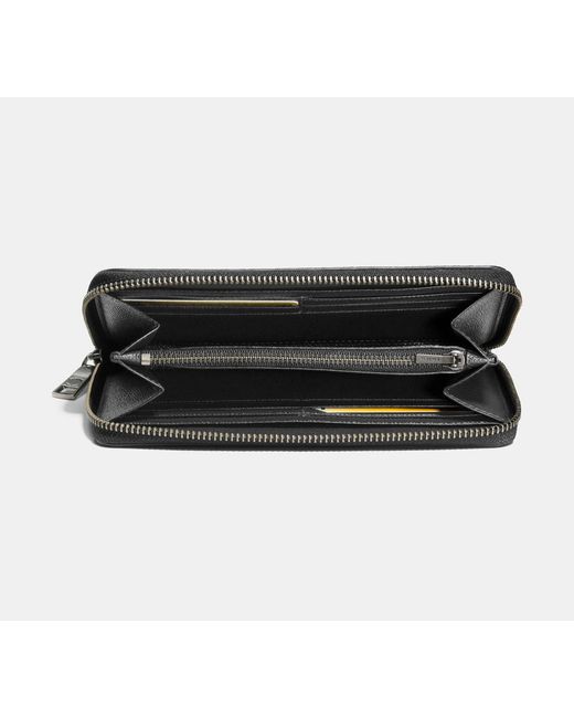 COACH Black Accordion Wallet for men