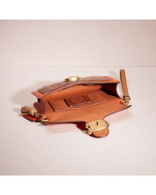 COACH Upcrafted Tabby Crossbody Wristlet in Orange Lyst