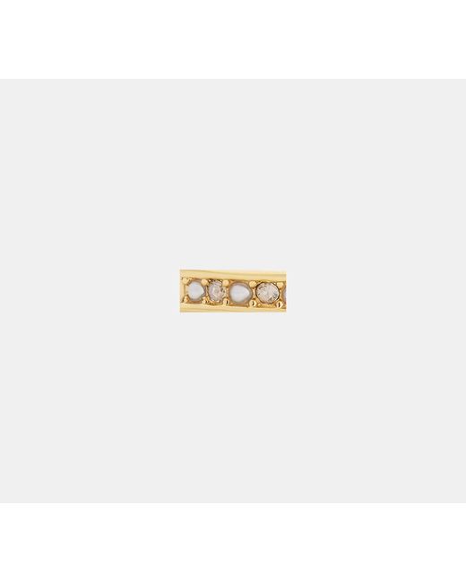 COACH Black Pearl Huggie Earrings