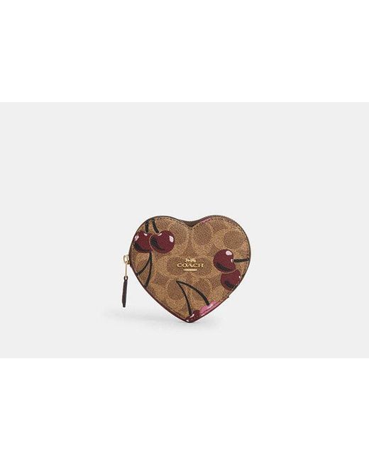 Portamonete A Forma Di Cuore di COACH in Black