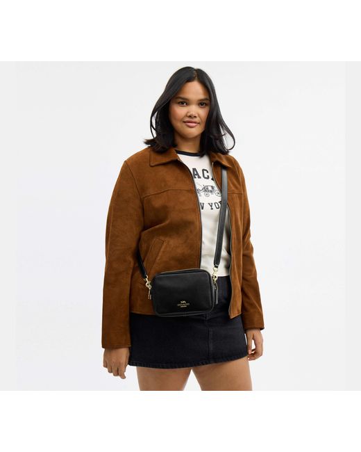 COACH Black Mini Carey Crossbody Bag