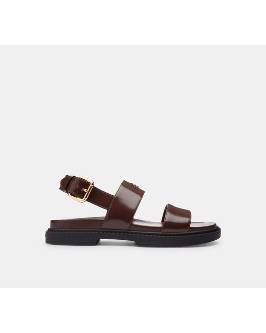 COACH Black Two Band Sandal