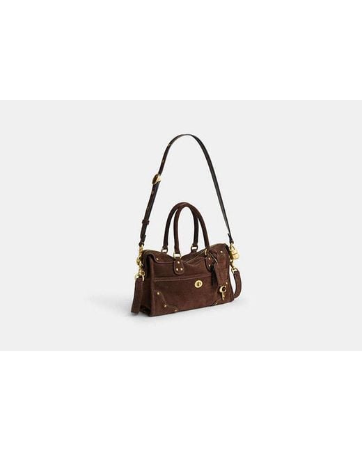 COACH Black Rhyder Satchel Bag 24