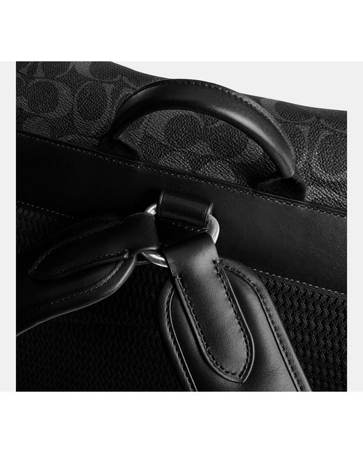 COACH Black Hitch Backpack for men