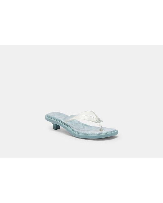 COACH Black Jelly Thong Sandal