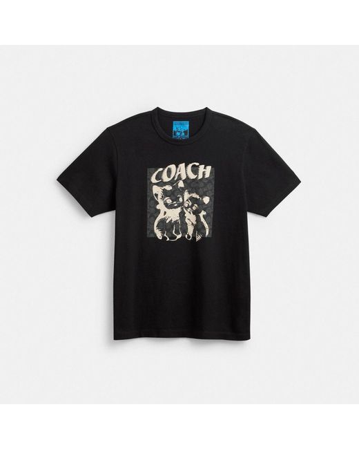 COACH Black The Lil Nas X Drop Signature Cats T Shirt