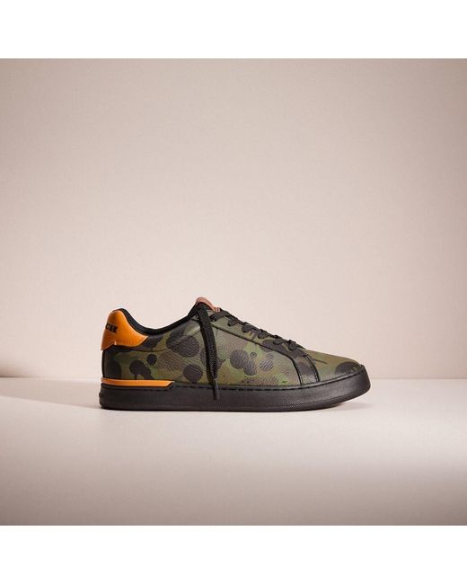 COACH Brown Restored Lowline Low Top Sneaker With Camo Print for men
