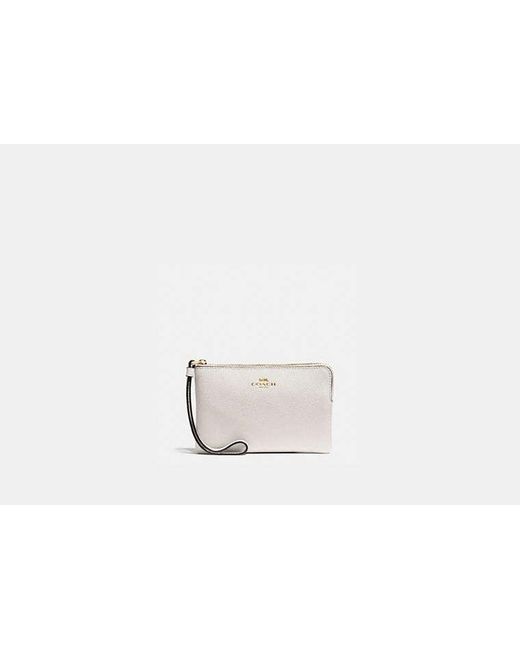 COACH Black Corner Zip Wristlet