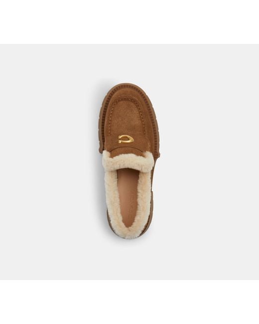 COACH Black Leah Platform Loafer