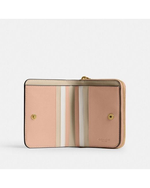 COACH Pink Essential Billfold Wallet In Colorblock