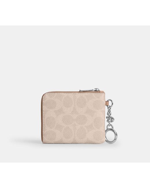 COACH Black Small Corner Zip Wallet