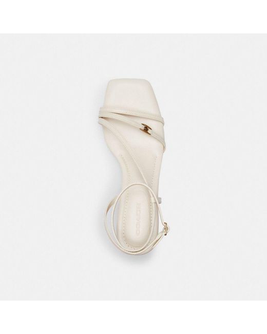 COACH White Cait Sandal