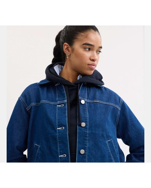 COACH Blue Denim Utility Jacket