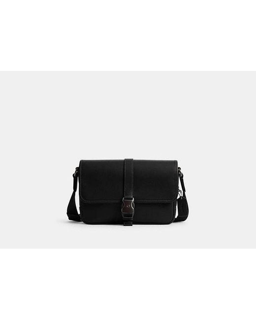 COACH Black League Messenger Bag for men