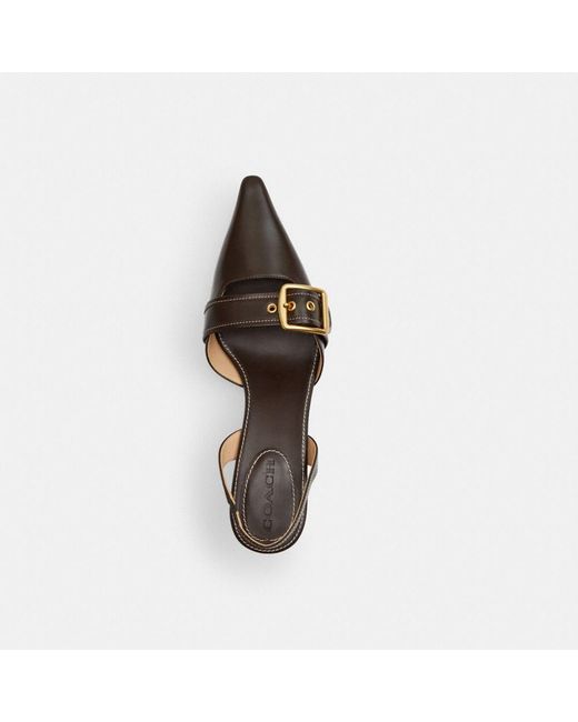 COACH Brown Margot Slingback