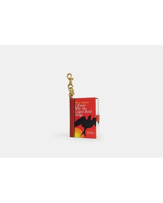 COACH Black I Know Why The Caged Bird Sings By Maya Angelou Book Bag Charm