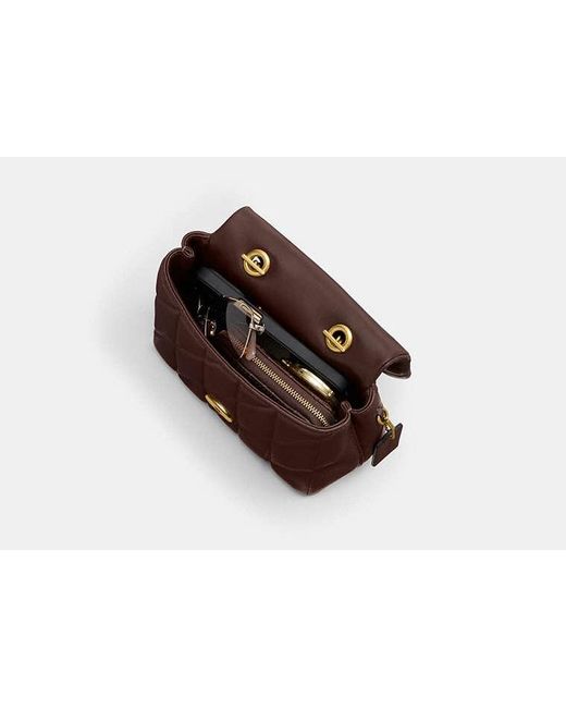 COACH Black Tabby Top Handle Bag With Quilting