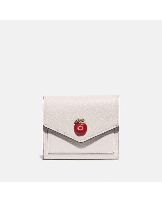 COACH Leather Small Wallet With Apple Print | Lyst