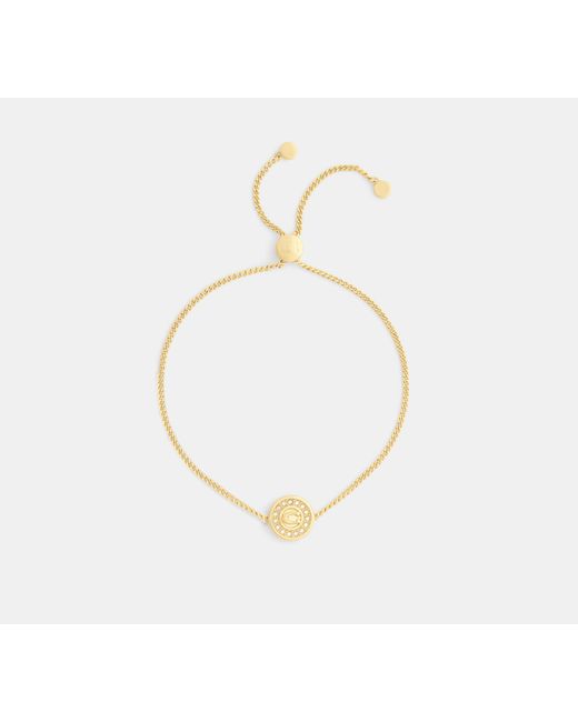 COACH Black Signature Pavé Coin Bracelet
