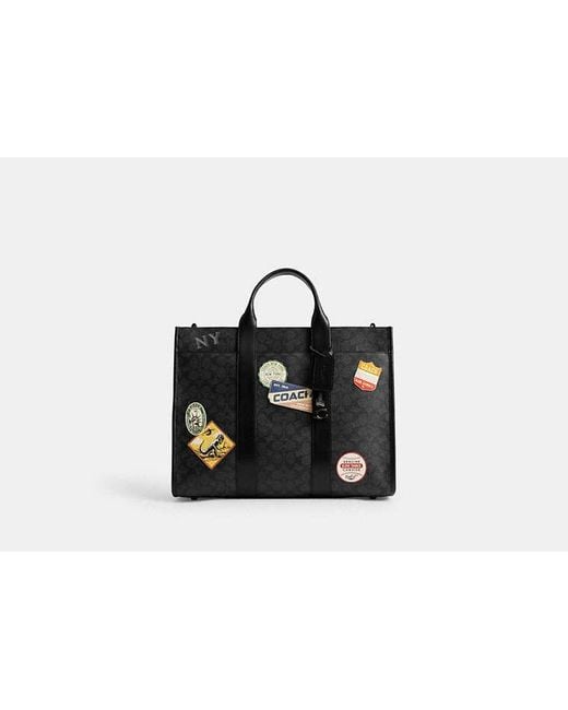 Borsa Larga Wesley di COACH in Black da Uomo