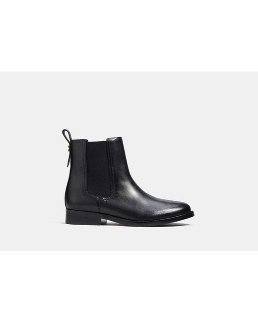 COACH Black Maeve Leather Bootie Ankle Boot
