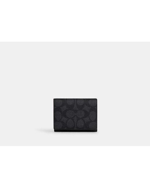 Portamonete A Tre Ante di COACH in Black da Uomo