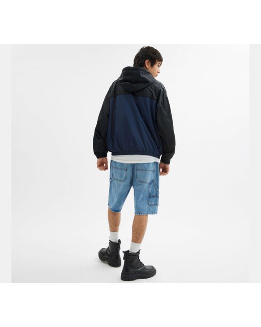 COACH Black Colorblock Windbreaker for men
