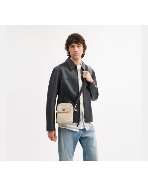 COACH Black Turnlock Crossbody Bag for men