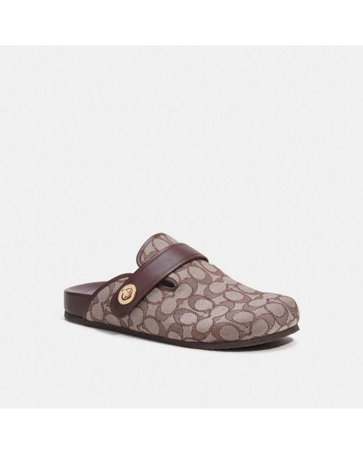 COACH Clog In Signature Jacquard in Brown for Men | Lyst Canada