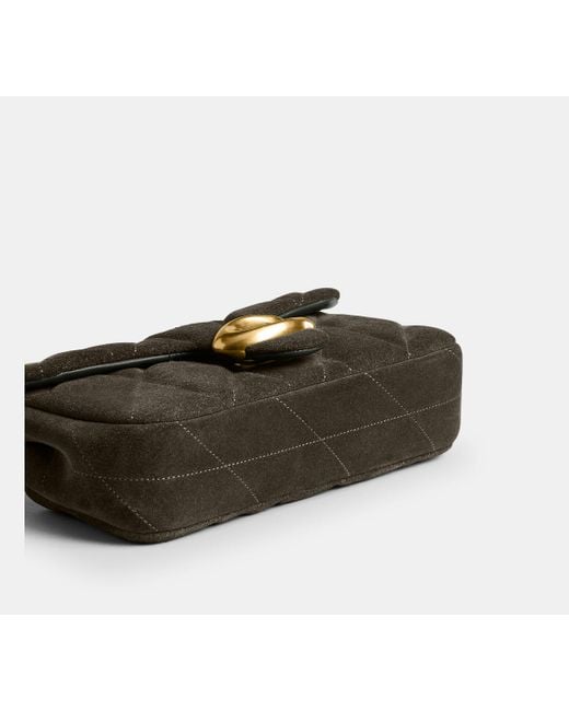 Borsa A Tracolla Tabby 19 Con Catena Trapuntata di COACH in Black