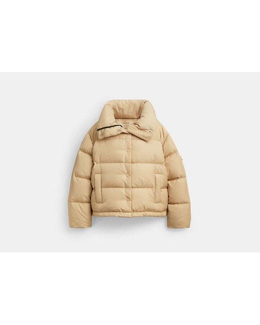 COACH Natural Short Puffer Jacket