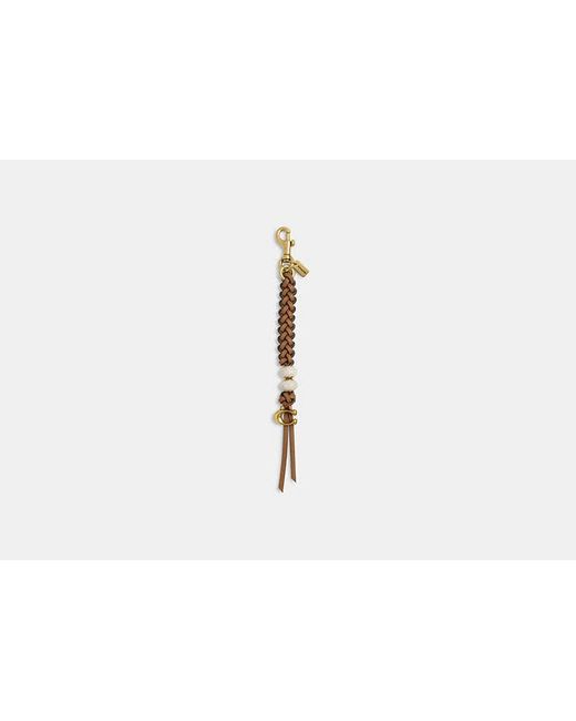COACH Black Heritage Bead Bag Charm