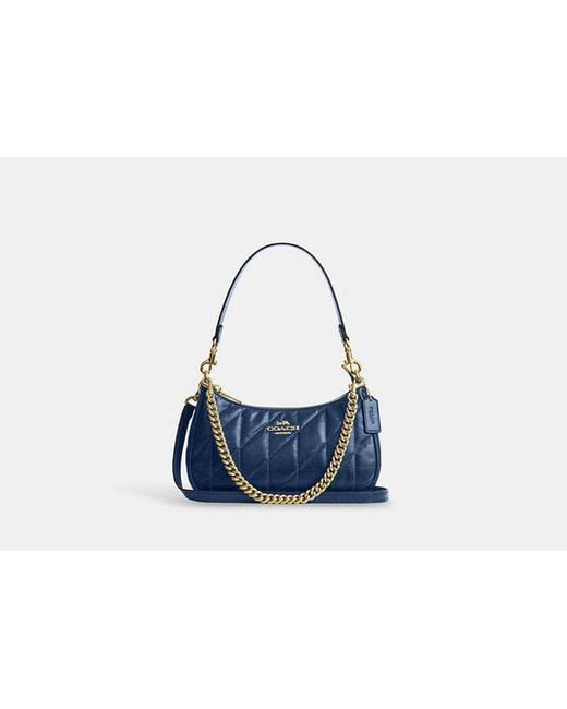 COACH Blue Teri Shoulder Bag With Quilting