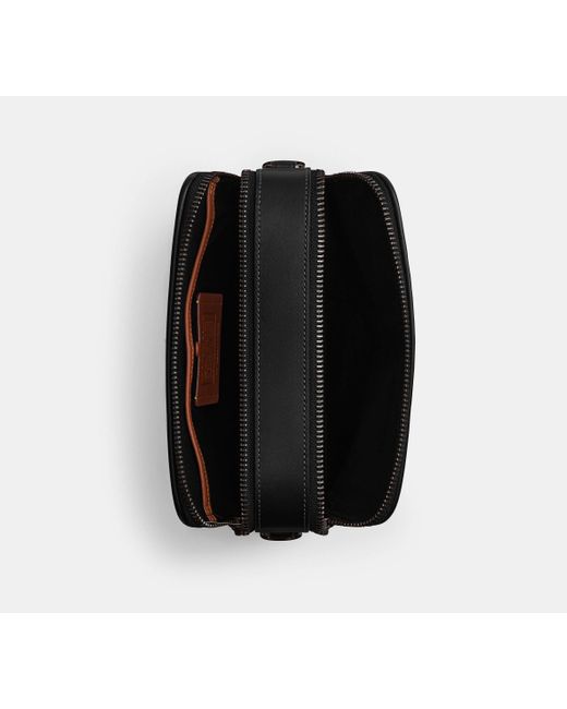 Borsa A Tracolla Charter 24 Con Patchwork di COACH in Black da Uomo