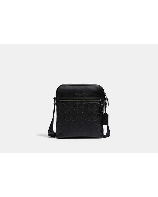 COACH Black Houston Flight Bag for men