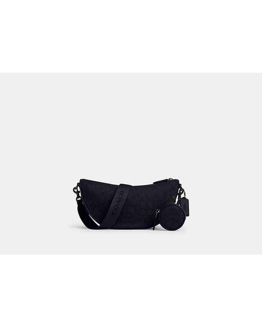 COACH Black Hall Soft Sling Bag for men