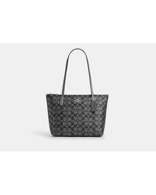 COACH Blue Fiona Zip Tote Bag