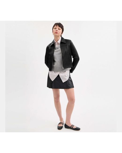 COACH Black Leather Jacket