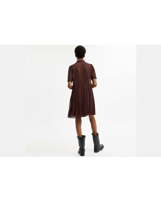 COACH Black Printed Shirt Dress
