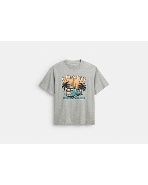 COACH Black Van Relaxed T-Shirt for men