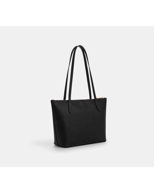 COACH Black Fiona Tote Mit Reißverschluss