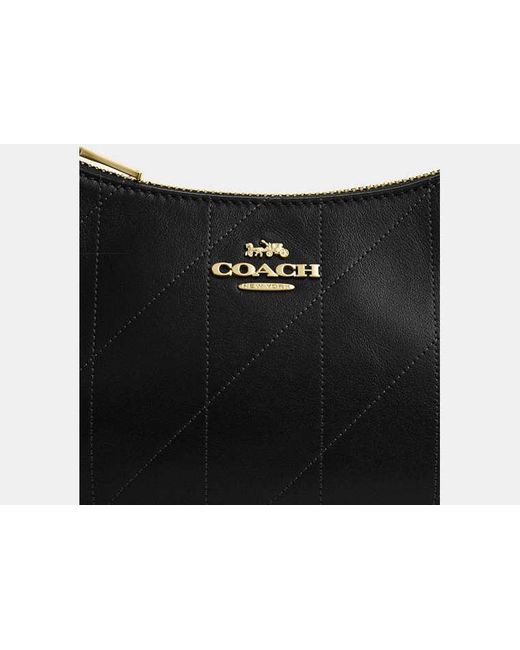 COACH Black Teri Mini Crossbody Bag With Quilting