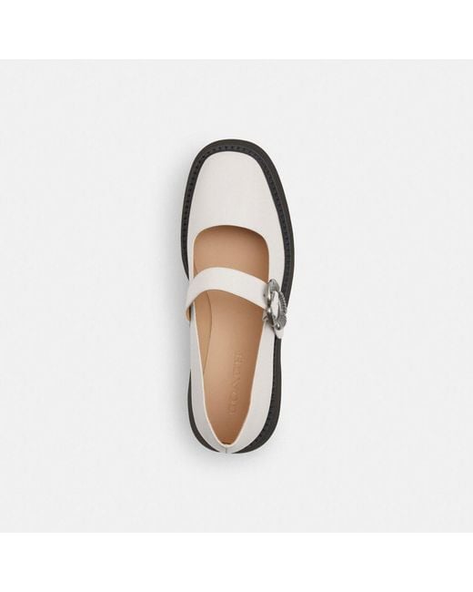 COACH Black Tea Rose Platform Mary Jane