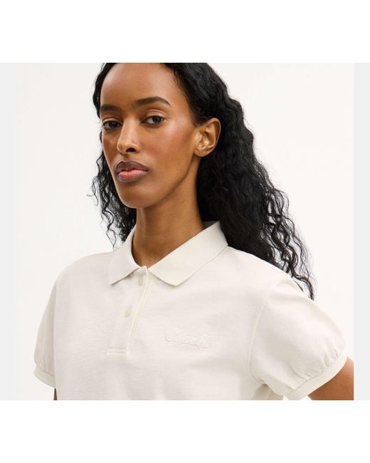 COACH Black Coach Script Shrunken Polo